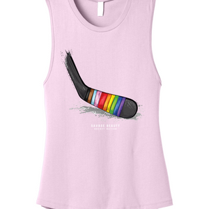 Pride Hockey Tape Muscle Tank