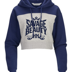 Savage Beauty Hockey Nation Cropped Hoodie