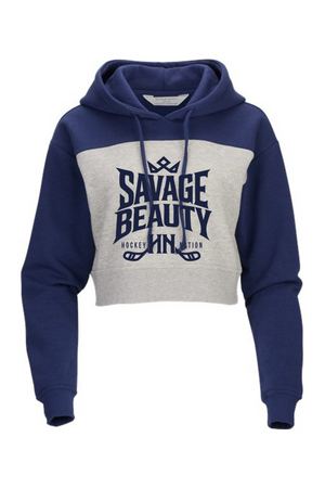 Savage Beauty Hockey Nation Cropped Hoodie