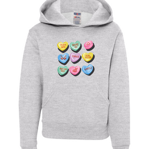 Candy Hockey Hearts Hooded Sweatshirt