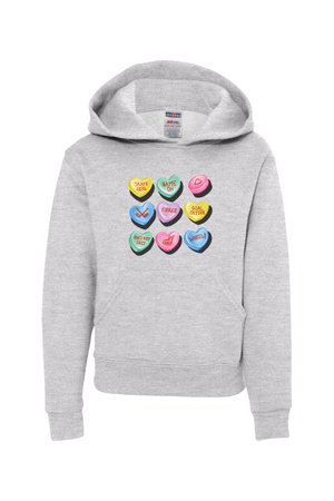 Candy Hockey Hearts Hooded Sweatshirt