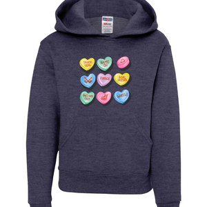 Candy Hockey Hearts Hooded Sweatshirt
