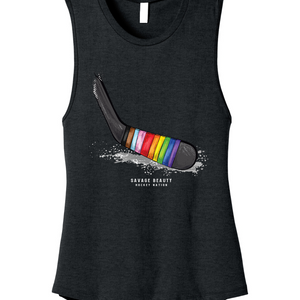 Pride Hockey Tape Muscle Tank