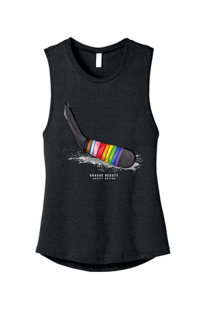 Pride Hockey Tape Muscle Tank