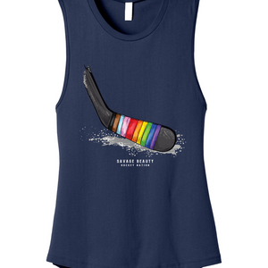 Pride Hockey Tape Muscle Tank