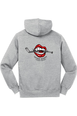 Warning - Will Bite Lace Up Pullover Hooded Sweatshirt