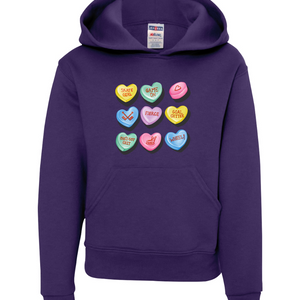 Candy Hockey Hearts Hooded Sweatshirt