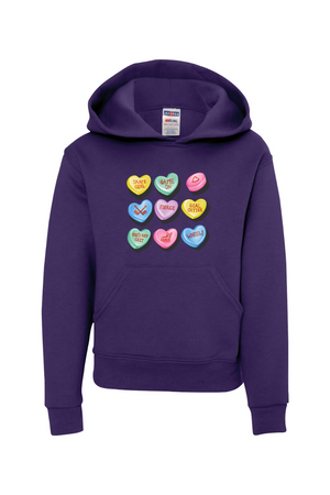 Candy Hockey Hearts Hooded Sweatshirt