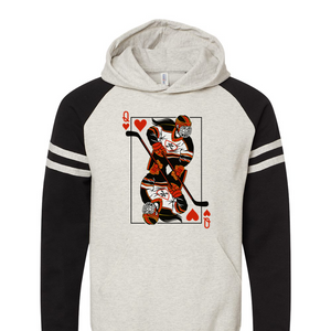 Queen of Hearts Raglan Hooded Sweatshirt