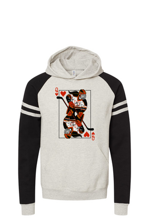 Queen of Hearts Raglan Hooded Sweatshirt