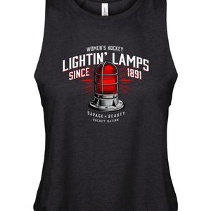 Lighting Lamps Since 1891 Racerback Crop Tank