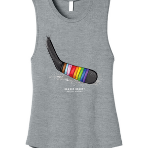 Pride Hockey Tape Muscle Tank