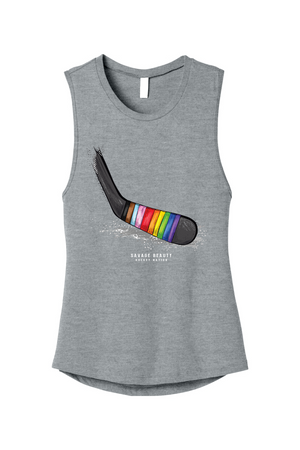 Pride Hockey Tape Muscle Tank