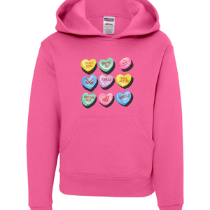 Candy Hockey Hearts Hooded Sweatshirt