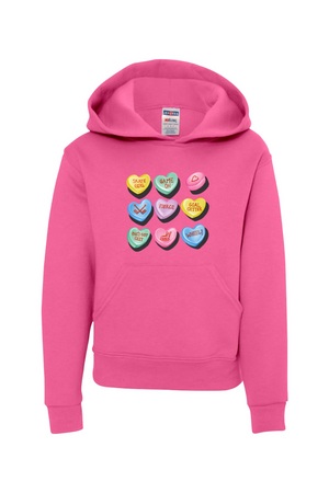 Candy Hockey Hearts Hooded Sweatshirt
