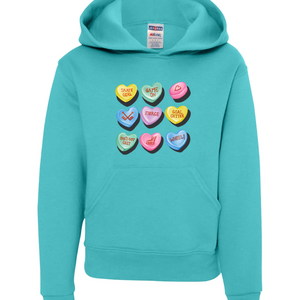 Candy Hockey Hearts Hooded Sweatshirt