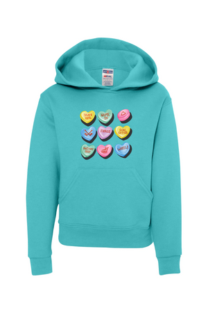 Candy Hockey Hearts Hooded Sweatshirt
