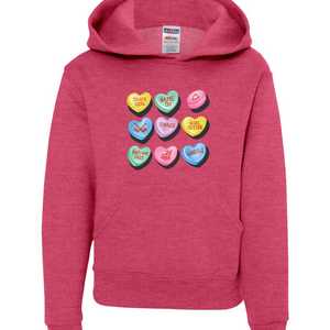 Candy Hockey Hearts Hooded Sweatshirt