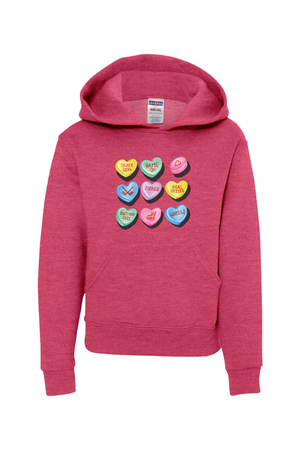 Candy Hockey Hearts Hooded Sweatshirt