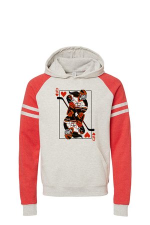 Queen of Hearts Raglan Hooded Sweatshirt