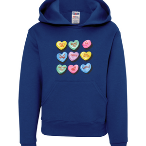 Candy Hockey Hearts Hooded Sweatshirt