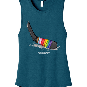 Pride Hockey Tape Muscle Tank