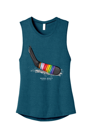 Pride Hockey Tape Muscle Tank
